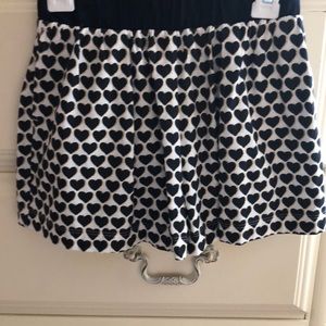 J crew navy and gold heart print shorts